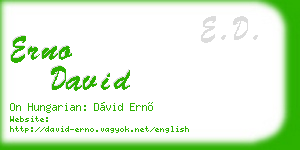 erno david business card